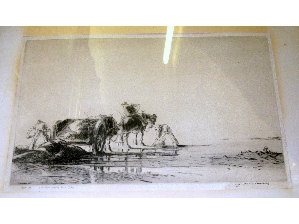 Appraisal: LONGFORD MACDONALD Drypoint 'Gathering seaweed' signed on the plate and