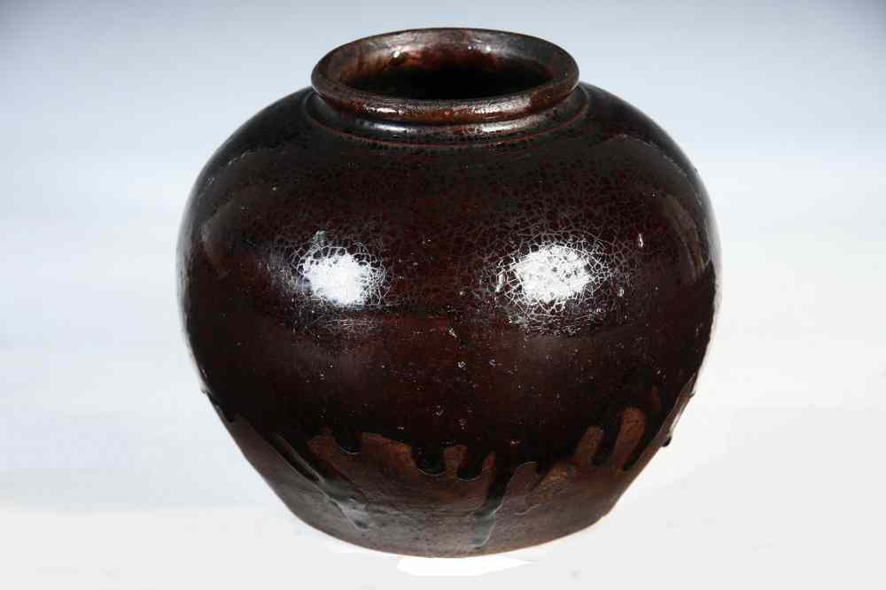 Appraisal: EARLY CHINESE POTTERY JAR - th c Chinese Pottery Ginger