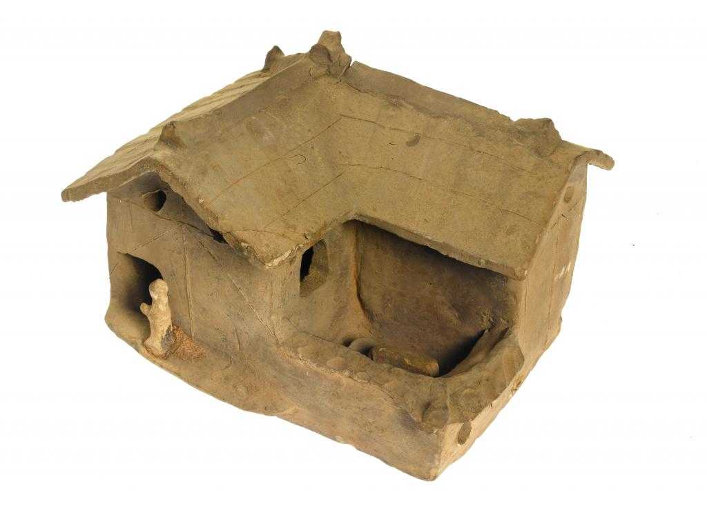 Appraisal: AN EARTHENWARE MODEL OF A HOUSE HAN DYNASTY of slab