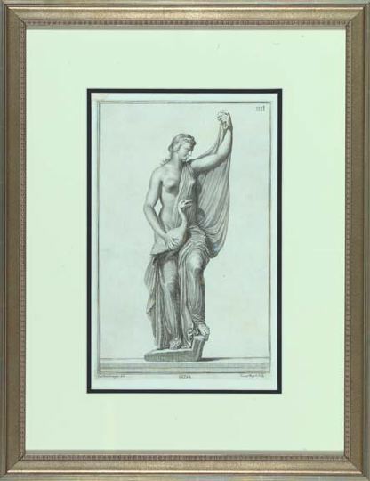 Appraisal: Italian School th Century Classical Statuary suite of six hand-colored