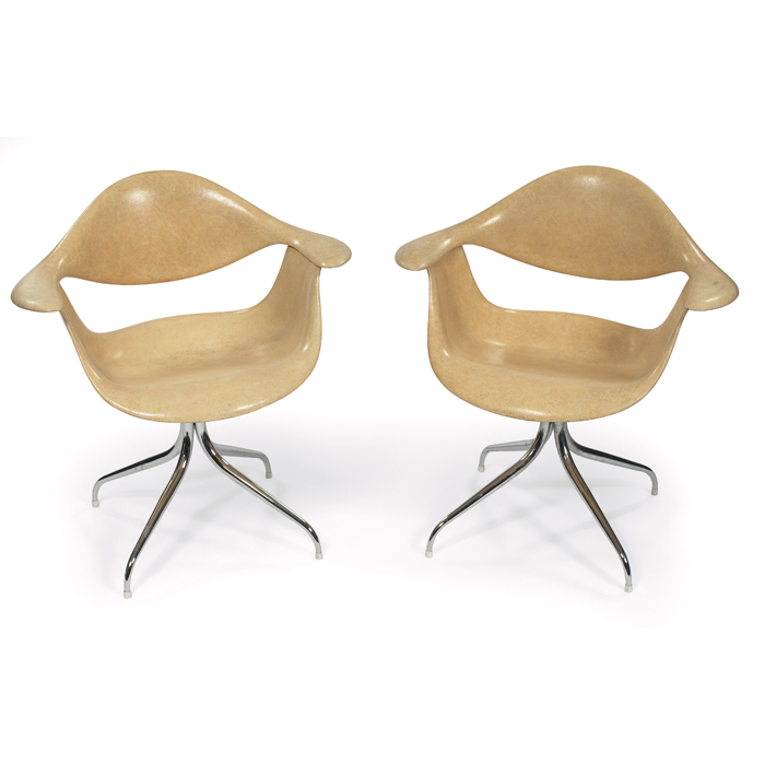 Appraisal: George Nelson DAF ''Swagged-leg'' chairs pair by Herman Miller s