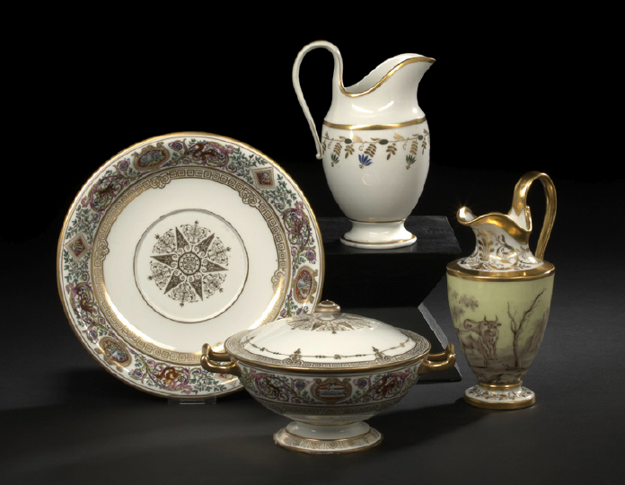 Appraisal: Fine Louis-Philippe Hunting Service Sevres Porcelain Covered Two-Handled Tureen and