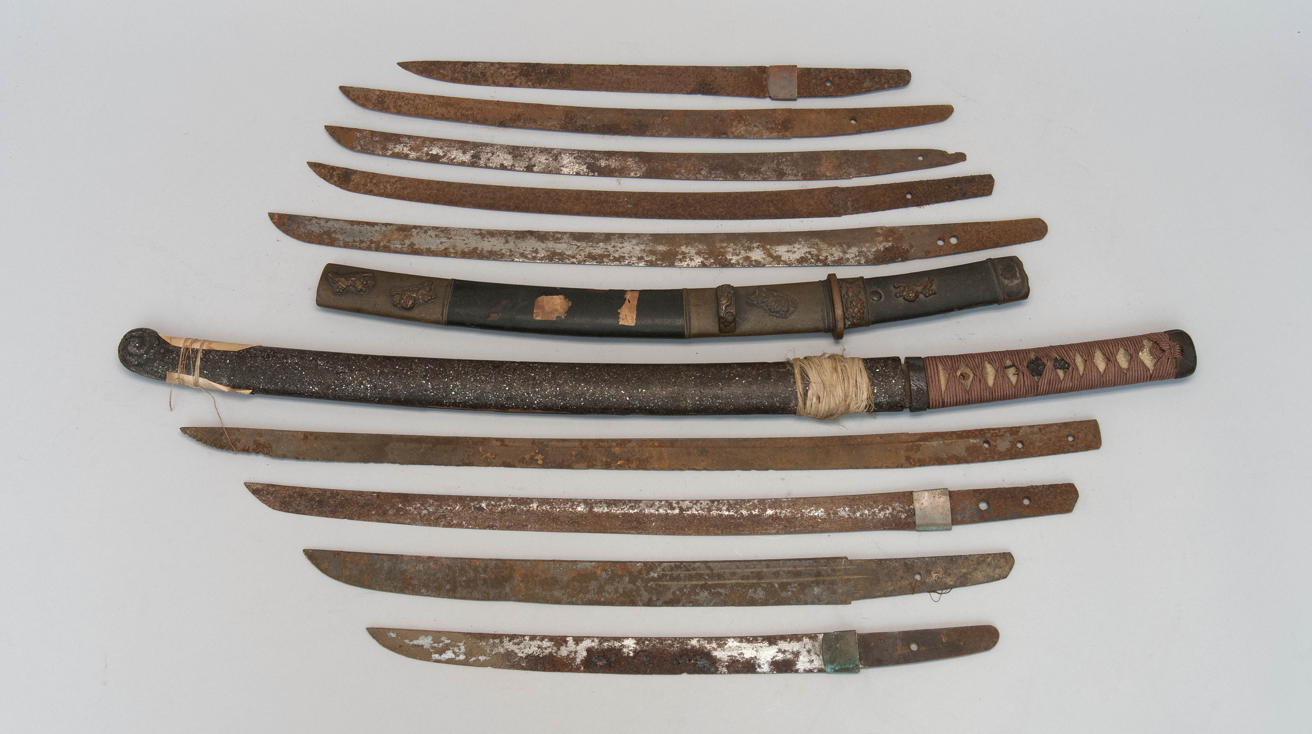 Appraisal: COLLECTION OF ELEVEN SWORD BLADES FROM VARIOUS SHORT SWORDS Lengths