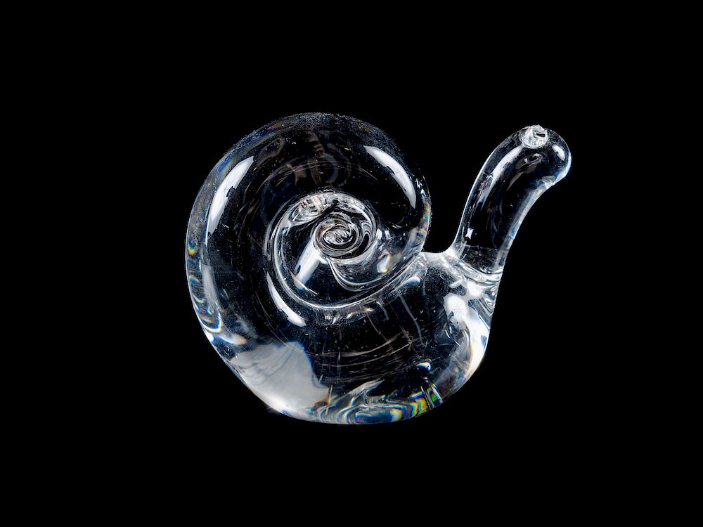 Appraisal: A Steuben Glass Snail Figure etched 'Steuben' A Steuben Glass