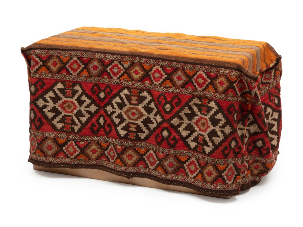 Appraisal: Shiraz Kilim Mafresh Cargo Bag Southwest Persia c ft in