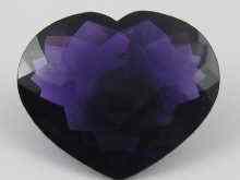 Appraisal: A loose polished heart shape amethyst approx carats measuring approx