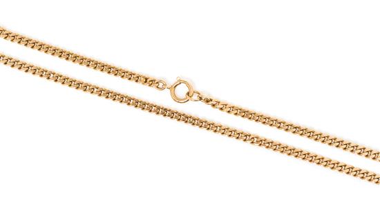 Appraisal: Sale Lot A Karat Yellow Gold Curb Link Necklace Peikes