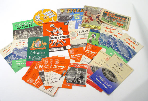 Appraisal: Collection of mixed football programmes including Arsenal Crystal Palace England