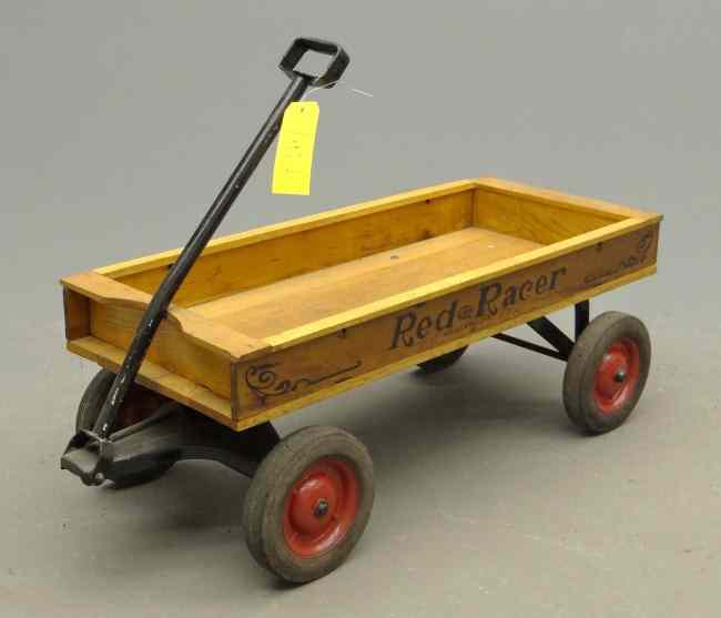 Appraisal: C Red Racer wagon wood Good original condition