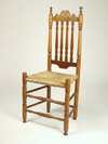 Appraisal: SIDE CHAIR - th C maple and birch bannister back