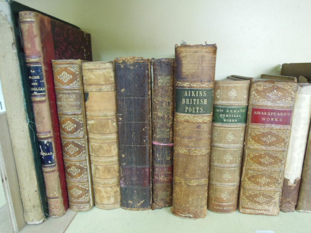 Appraisal: A quantity of mainly th century leather bound books on