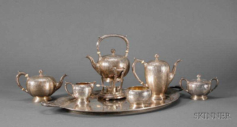 Appraisal: Gorham Sterling Seven-Piece Tea and Coffee Service comprising ovoid teapot