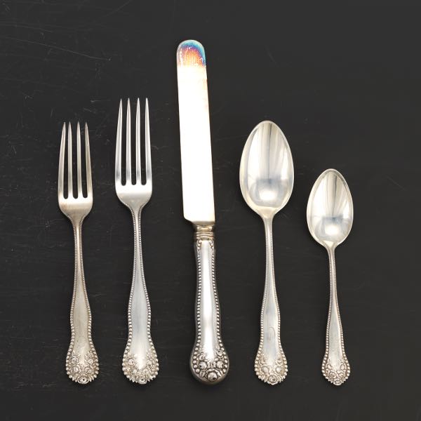 Appraisal: GORHAM FLATWARE LANCASTER PATTERN Total pieces including blunt hollow handle