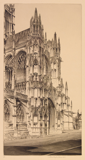 Appraisal: JOHN TAYLOR ARMS Group of etchings Old Corner Rouen Edition