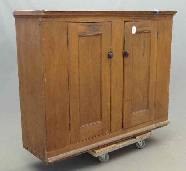 Appraisal: th c two door cupboard with interior shelves '' W