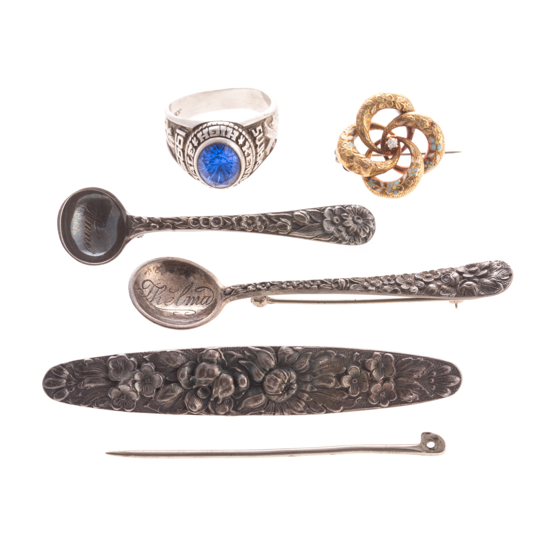 Appraisal: A Selection of Vintage Jewelry Featuring Stieff K yellow gold