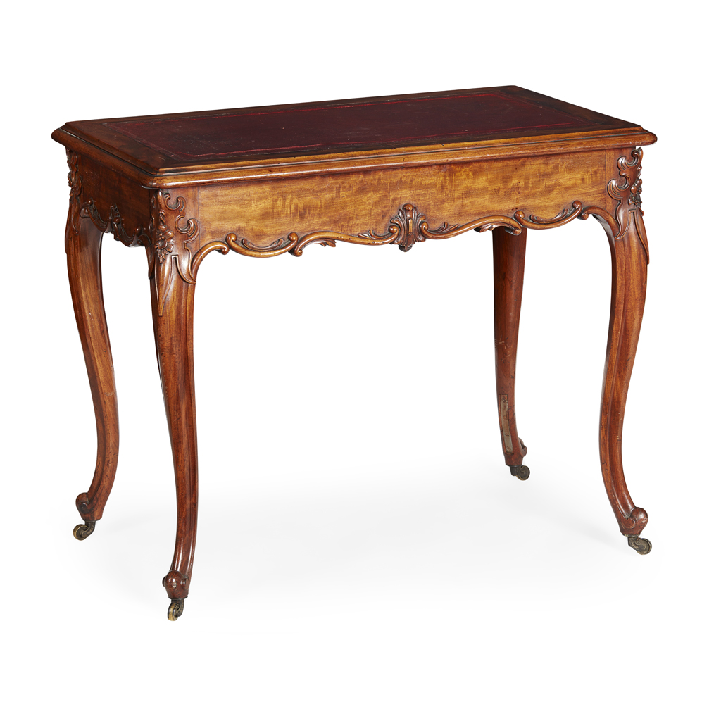 Appraisal: VICTORIAN MAHOGANY WRITING TABLE TH CENTURY the rounded rectangular top