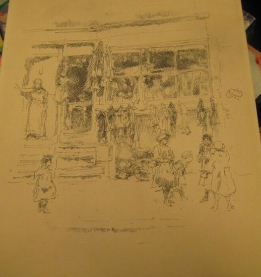 Appraisal: JAMES A M WHISTLER Chelsea Rags Lithograph x mm x