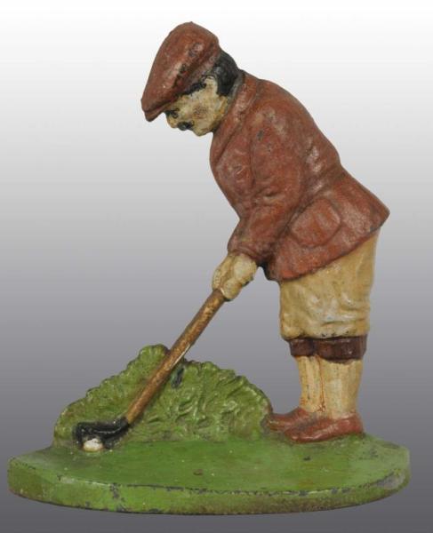 Appraisal: Cast Iron Putting Golfer Doorstop Description Hubley marked A verypopular