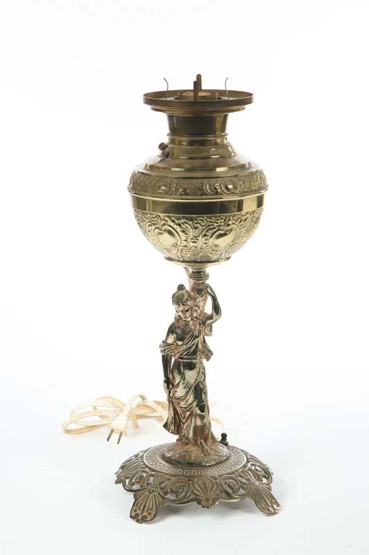 Appraisal: BANQUET LAMP Marked The New Juno No Figural pedestal of