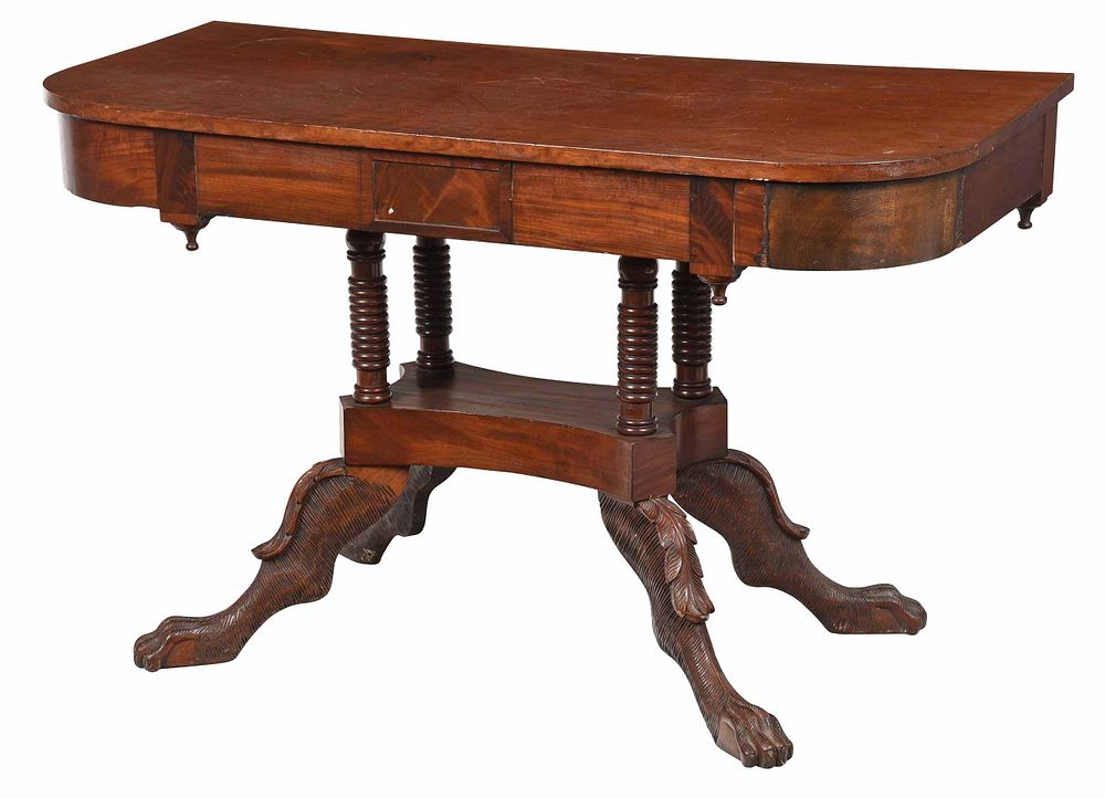 Appraisal: Virginia Classical Carved Mahogany Table Norfolk area attributed to James