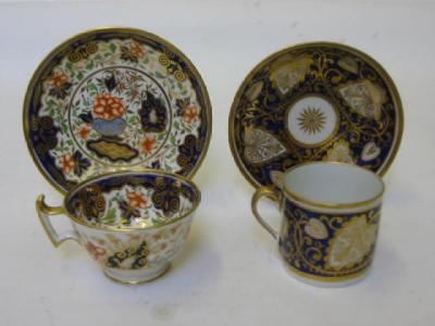 Appraisal: A NEWHALL PORCELAIN CUP AND SAUCER c gilded with leaves