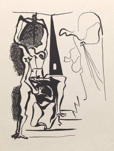 Appraisal: AFTER PABLO PICASSO SPANISH - x Untitled Wood engraving unsigned