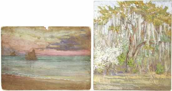 Appraisal: Anne Bosworth Greene Massachusetts - TWO WORKS No Coastal Sunset