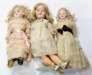 Appraisal: German dolls lot of German Peter Scherf bisque socket head