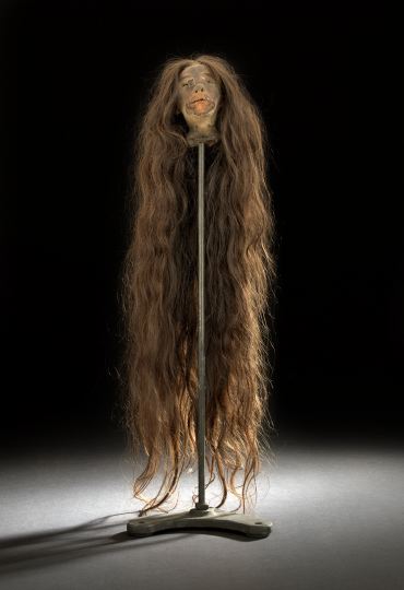 Appraisal: Non-Ceremonial Upper Amazonian Shrunken Head or tsantsa a genuine human