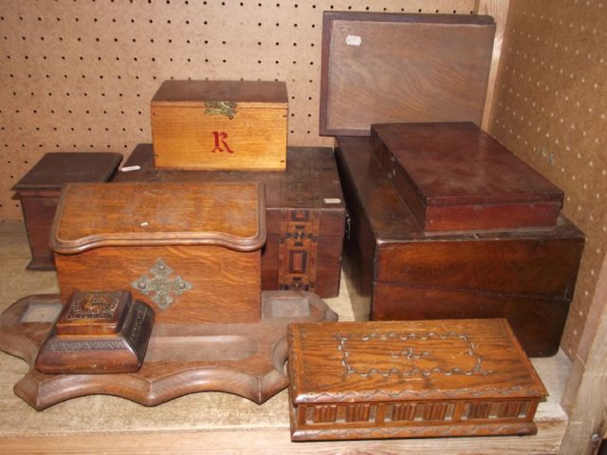 Appraisal: A collection of timber boxes of varying size and type