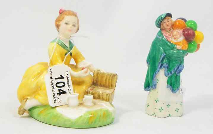 Appraisal: Royal Doulton Figure Picnic HN and Miniature Balloon Seller HN