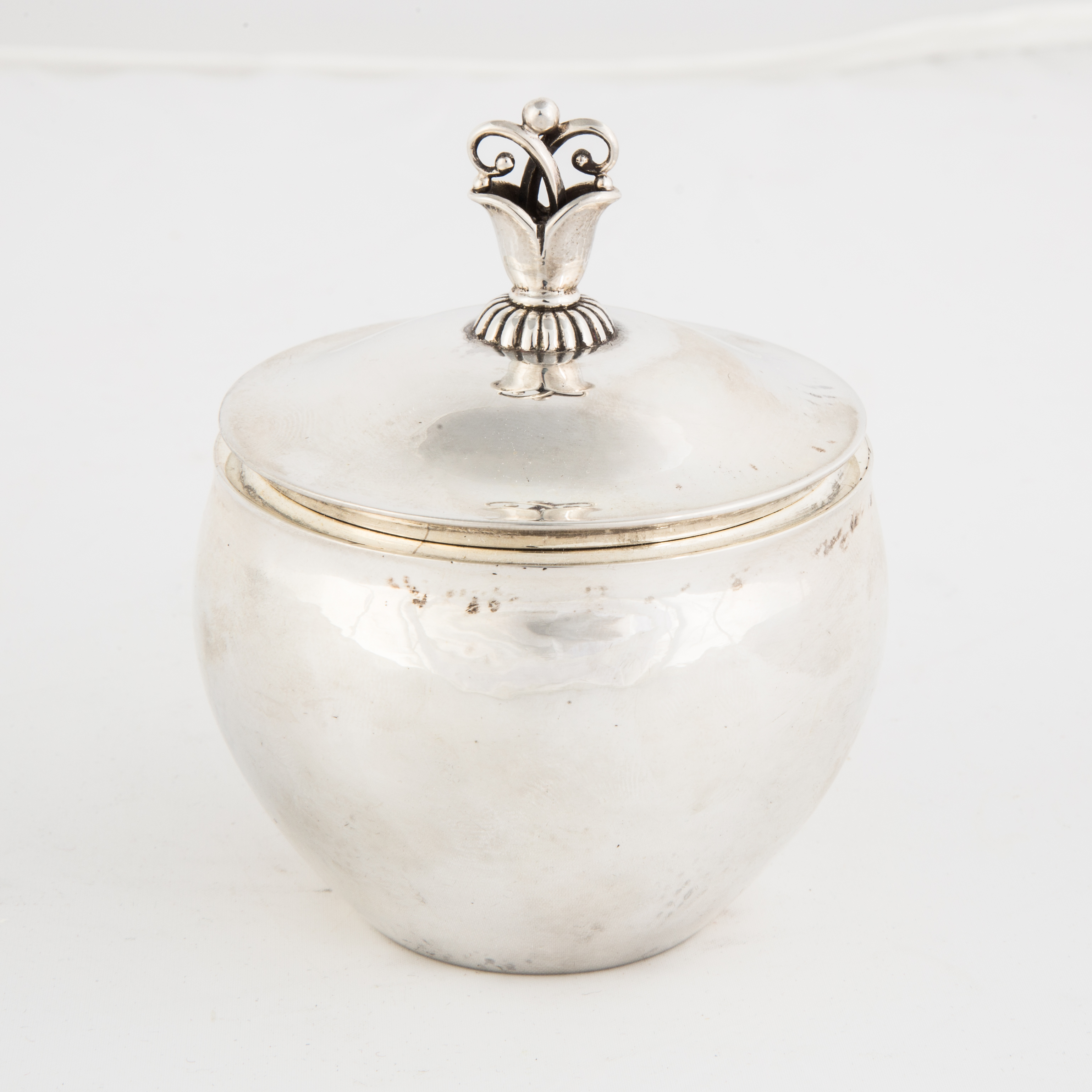 Appraisal: Georg Jensen Sterling Silver Covered Box Designed by Harold Nielsen