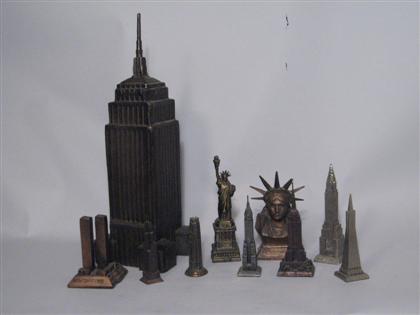 Appraisal: SOUVENIR BUILDINGS Set consists of ten New York City skyscrapers