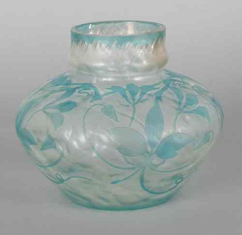 Appraisal: Pantin cameo glass vase h