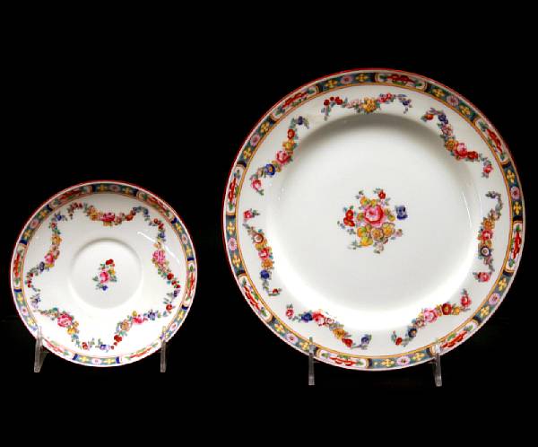 Appraisal: A partial set of Minton plates comprising twelve each dinner