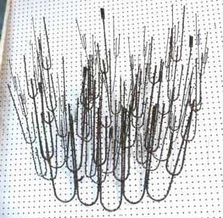 Appraisal: Brutalist Metal Organic Wall Sculpture Textured U Form rods with