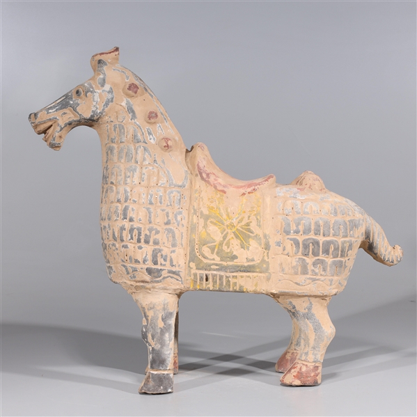 Appraisal: Chinese early style ceramic horse statue overall good condition minor