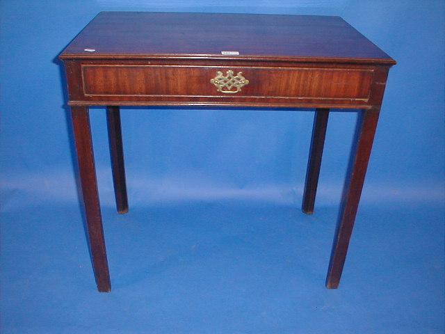 Appraisal: A George III mahogany side table with moulded top single