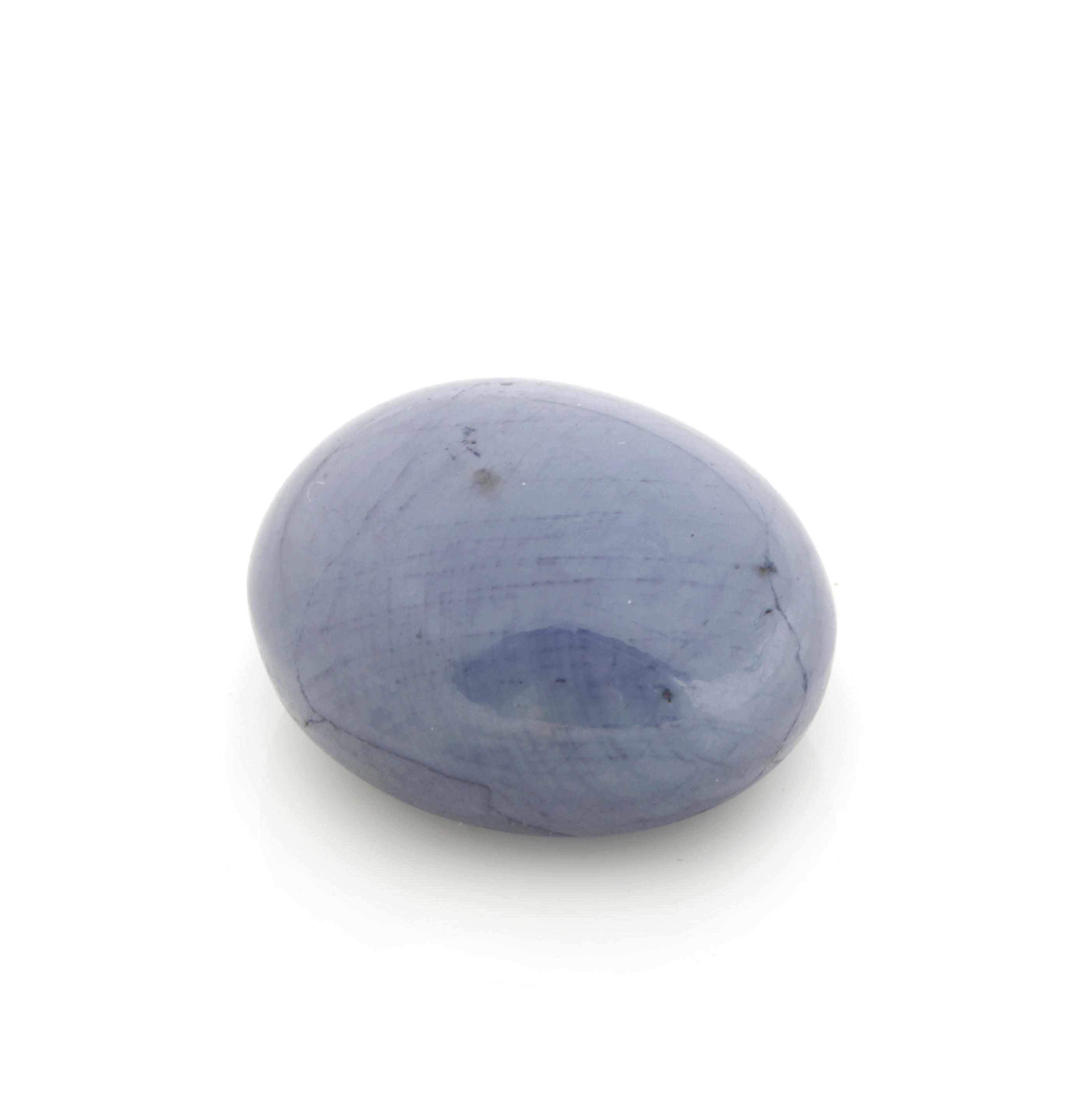 Appraisal: Star Sapphire An oval cabochon displaying a six-rayed centrally located