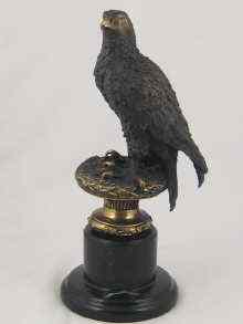 Appraisal: After Archibald Thorburn a bronze figure of a falcon signed