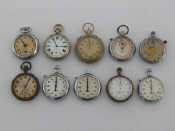 Appraisal: An early th century nickel open faced pocket watch with