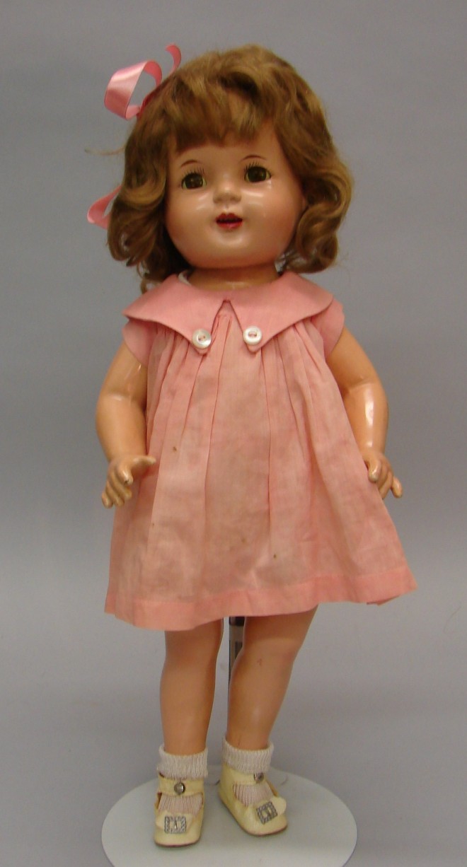 Appraisal: NANCY doll Sleep eyes open mouth original brown mohair wig