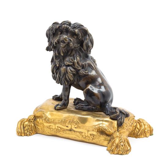 Appraisal: Sale Lot A French Gilt and Patinated Bronze Table Ornament