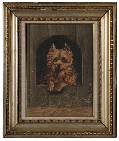 Appraisal: PORTRAIT OF A CAIRN TERRIER AFTER A WARDLE ca oil