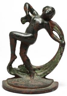 Appraisal: Frankart Cast Iron Doorstop Dancing Female Nude Art Deco depicting