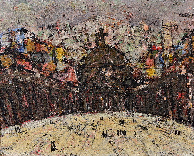 Appraisal: WILLIAM GROSVENOR CONGDON - 'Piazza Naples' oils on board x