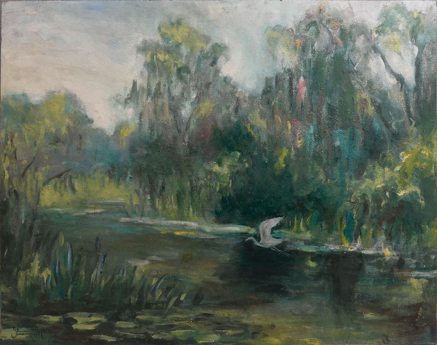 Appraisal: STOCKWELL Catherine American - Florida Marsh Scene Oil Masonite ''