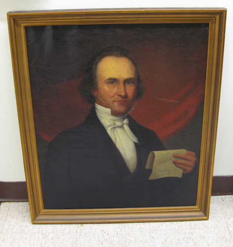 Appraisal: AMERICAN SCHOOL th century Oil on canvas Portrait of gentleman