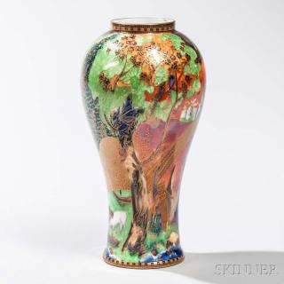 Appraisal: Wedgwood Fairyland Lustre Vase England c shape with depiction of